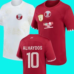 2023 2024 Qatar Soccer Jerseys National Team Afif Ali Hatem Haydos Boudiaf Hassan Muntari Khoukhi Asad Home Away Football Shirt Kids Kit Asian Cup Alhaydos AFC Final Final