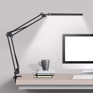 Lampada da scrivania a LED Lampada da tavolo con braccio oscillante regolabile EyeCaring con luci da lettura a morsetto, luce notturna per lavoro di lettura da studio TaskOffi 240125