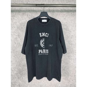 جودة Balencaigaly طباعة Balencigaly القصير tshirt t القمصان العرضية غير الرسمية 2023 امرأة الصيف أعلى رجال مصمم القطن Tees t الأكمام رسائل