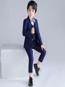 Nuovi ragazzi nero set da sposa bambini ballo di fine anno festa formale abito da smoking blu 3 pezzi cappotto gilet8523595