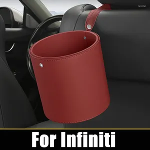 Interior Accessories For Infiniti G25 G35 G37 Q50 Q60 EX25 QX50 QX70 EX FX M25 Q60S Portable Car Circular Trash Can Garbage Pocket Sundries