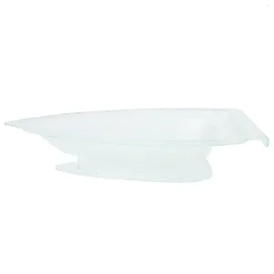 Dinnerware Sets Sashimi Boat Plate Shape Sushi Fruit Holder Transparent Dish Restaurant Trays