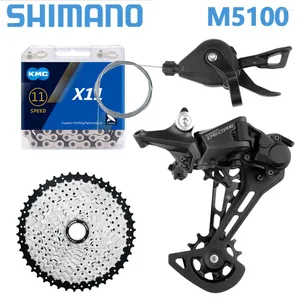 Fahrradumwerfer DEORE M5100 11 Speed 4 Kit Groupset SL/RD/CS-M5100 11V 40-52T Kassette X11 HG701 Kette MTB Umwerfer Original SHIMANO