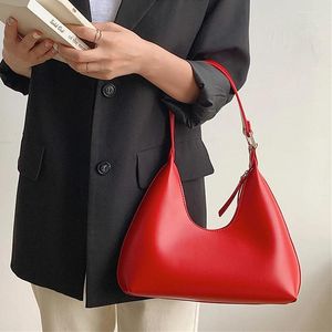 Evening Bags Small Group Design Women's Shoulder Bag Simple Handbags Creative And High-end PU Soft Leather Underarm Purse Dinner