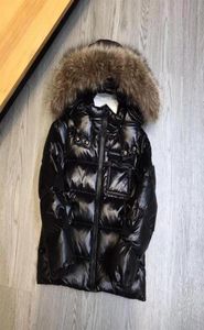 Children039s down jackets 2021 Russian winter raccoon fur collar baby children039s warm jackets snow jackets boys and girls28133489