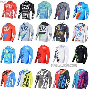 7v05 T-shirt da uomo Delicate Fox Jersey Motocross T-shirt Moto Bici Bicicletta Fuoristrada Ciclismo Moto Mtb Enduro Atv Utv Abbigliamento Uomo