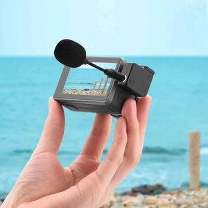 Microfones Mini Microphone 3,5 mm Inline Three Pole Kort för DJI OSMO Action Camera Phone Computer Noise Reforting