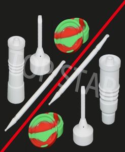 14mm 18mm MaleFemale Domeless Cerâmica Unhas 6 em 1 Cerâmica carb cap VS Cerâmica Dabber caber 20mm Bobina 4 PCS Um Todo 2270455