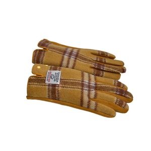 Japanese thickened gloves British fabric thickened floral and retro plaid pattern touch screen unisex warm and stylish gloves for men and women