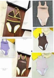 Classic Plaid Swimwear Hipster High Quality Girl039s Designer Onepieces Swimsuits Outdoor Kids Luxury Fabric Children Wear Plu3723861