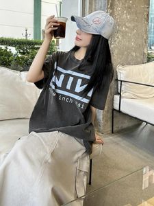 Men's T Shirts Vintage NIN Nine-inch Nail Rock Band Summer Oversized T-shirt Vtg High Street American Casual Quality Pure Cotton