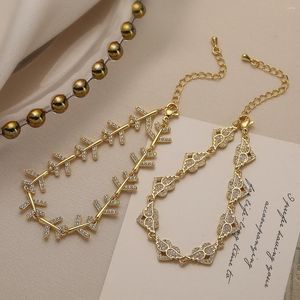 Charm Bracelets Mafisar Trendy Gold Plated Shiny Zircon Heart Aircraft Fashion Luxury Bracelet Women Jewelry Gift Wholesale