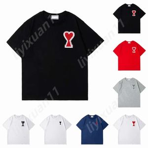 Tshirt Amis Mens Womens Designers T Shirts Amis Paris T Shirt Hip Hop Fashion Printing Short Sleeve High Quality Man T Shirt Polo Chothes Play Tees Red Heart 1882