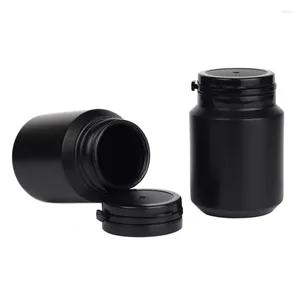 Storage Bottles 20PCS/LOT 100ml Black Plastic Bottle Chocolate Candy Wholesale Tearing-drawing Cap