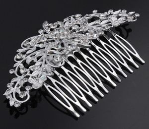 特別なオファープロモーションヘアピンFeis Whole Fashion Crystal Big Flower and Small Leaf Hair Decoration Pins Bride Wedding Acces8045136