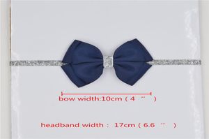 196 Färg Nytt babyhår Bow Flower Poadband Silver Ribbon Hair Band Handgjorda DIY Hårtillbehör för barn Nyfödda småbarn 30P7433647