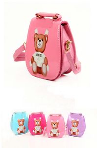 Crianças Meninas Adorável Urso Dos Desenhos Animados Casual Princesa Bolsa Cadeia Messenger Bag Luxurys Designers Sacos Crossbody Único Ombro Change1159557