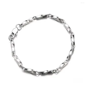 Link Bracelets Stainless Steel Men Charm Bracelet Punk Vintage Twisted Woven Bangles For Women Fashion Casual Bangle Chains Jewelry