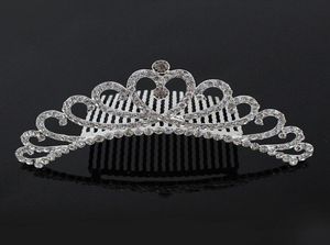 Lindo mini cristal strass diamante nupcial princesa coroa pente de cabelo tiara festa de casamento feminino presente da menina jóias 6792049