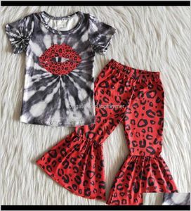 Sets Baby Maternity Drop Delivery 2021 Toddler Baby Designer Clothes Milk Silk Boutique Kids Girls Bell Bottom Outfits Whole Chi2150361