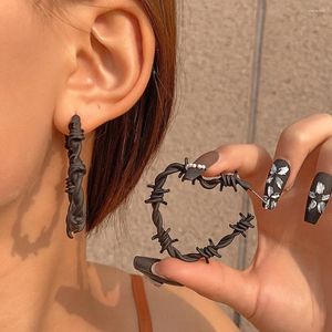 Stud Earrings Iron Ribbon Thorn Heart-shaped Wire Couple Jewelry Novel Women's Earring Unique Suitable For Women