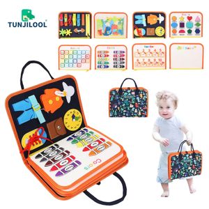 Tunjilool zajęty desek Montessori Parish Toys for Toddler Baby Book Educational Sensory Prezenty 240131