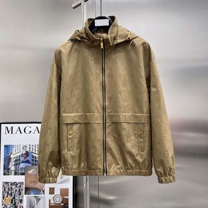 European Station Trendy Letter Jacquard Jacket For Men's 2024 Spring New Fashion Casual Youth Overdimase Hooded Jacket