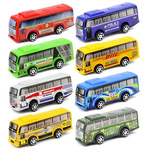 Diecast Model Cars Childrens toy cars return bikes buses and amusement parks