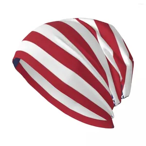 Berets USA Flag Knit Hat - US American Tights Polainas Chapéus Boné de beisebol Cavalo Sol para mulheres e homens