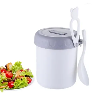 Water Bottles Food Jar Soup Container Leakproof Stainless Steel Vacuum Portable Microwave Safe 15.87oz With Spoon For