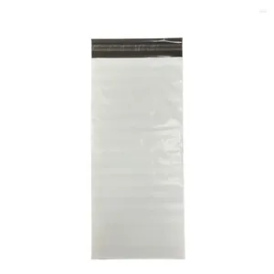 Storage Bags 50Pcs/pack Plastic Envelope Logistics Express Long Size Thicken Clothing Courier Bag White Color Packaging Pouch Customize