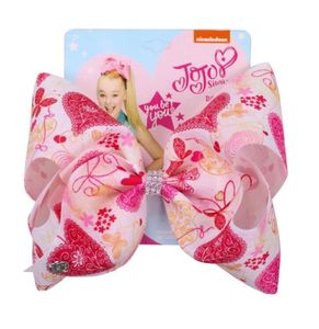 Jojo Siwa Hair Bow Children039s 20191962602'de Avrupa ve Amerika'da Sevgiline039S Günü'nde 8 inç Yay Saçkopları