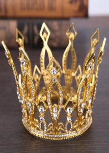 Nuova moda di alta qualità squisita cristallo nuziale corona d'oro 2017 per le donne spettacolo prom diademi accessori per capelli gioielli Princes1881618