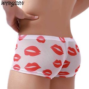 Underpants New Boxer Shorts Men Mesh Boxers Underwear U Pouch Breathbale Low-rise Ropa Interior Hombre Boxershorts Gay YQ240214