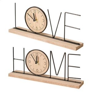 Multifunction Desktop Clock Holiday Party Background Decoration Supplies for Home Bedroom Living Room Gift 240127