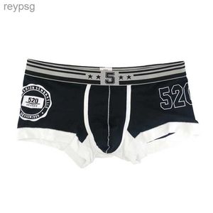 Underpants Men Underwear Boxers Cotton Soft Low Waist Breathable Printed Cueca Boxer Para Hombre Sexy Shorts Trunks YQ240214