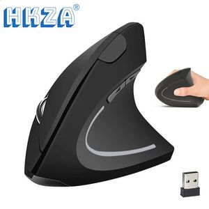 HKZA Wireless Mouse Vertical Gaming Mouse USB Computer Mice Ergonomisk skrivbord Upprättlig mus 1600 DPI för PC Laptop Office Home 240119