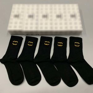 Chanells Designer Luxury channel Socks Fashion Mens And Womens Casual Cotton Breathable 5 Pairs Sock With Box 02101