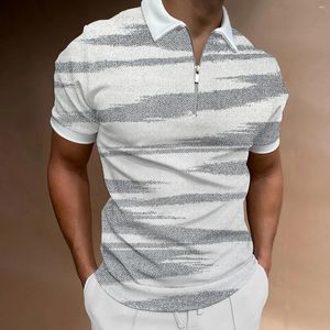 Herren Polos Herren T-Shirts Kurzarm Polo 3D All-Over Print Shirt Geometrische Muster Sommerkleidung Straße Freizeit Tops 2024