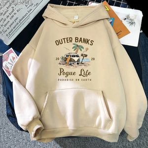 Outer Banks Pogue Life Grafik Hoody Autumnwinter Hoodies Damen Mode Ästhetische Sweatshirts Weiblich Kpop Style Streetwear 240131