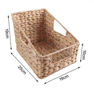 Bottles Rattan Woven Organizing Basket Decorative Home Storage Bin Wicker Multipurpose Container For Shelf Laundry Dresser