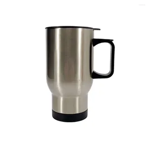 Vattenflaskor rostfritt stål mugg bil termisk auto cup säker isolerad container vattenkokare flask koppar resor muggar vit/14oz