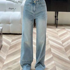 pantaloni 24 Inizio primavera Nuovo design di nicchia Marchio di tendenza Jeans classici con lettera in rilievo con gambe larghe, alla moda e confortevoli