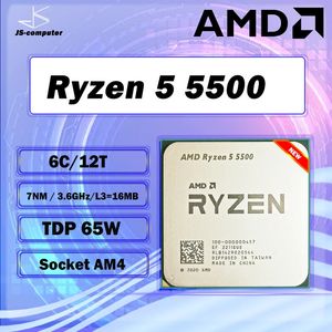 Ryzen 5 5500 R5 Processore CPU 36GHz PCIE30 65W DDR4 6Core 12Thread 7NM L316M 100000000457 LGA AM4 Senza ventola 240126