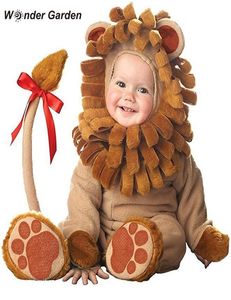 Wonder Garden spädbarn småbarn baby flickor söta lilla lejon djur halloween cosplay kostym purim semester kostym7680054
