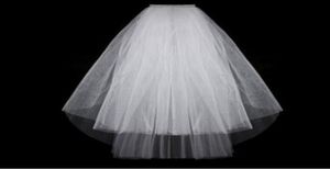 Veli da sposa semplici corti in tulle economici 2019 Velo da sposa bianco avorio per la sposa per accessori da sposa Mariage9978747