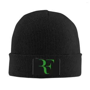 Basker Green Federer tennisstjärnor Beanie Cap vinter varmt motorhuv Femme stickning hattar coola utomhusskidskallar beanies hatt för män kvinnor