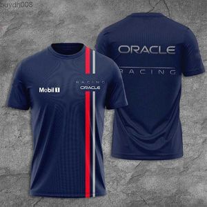 6Y5L T-shirty męskie Oracle F1 Męskie damskie T-shirt Red Animal 3D Printed Casual Sports Crewneck Top Boys Oddychający szybki suszenie dresowy