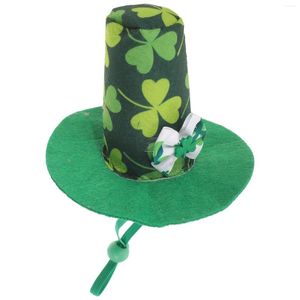 Dog Apparel Pet Hat Costume Prop Four Leaf Patrick's Day Cap Cat Cosplay Cotton Polyester For Puppy Small