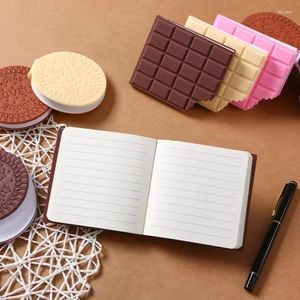 Criativo bonito simulação chocolate biscoito bloco de notas engraçado lanche portátil mini caderno estudantes artigos de papelaria presentes material escolar